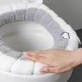 thumbnail image 5 of Almohadillas para asiento de inodoro, 4 unidades, suaves, gruesas y elásticas, con asa, para baño, 5 of 5