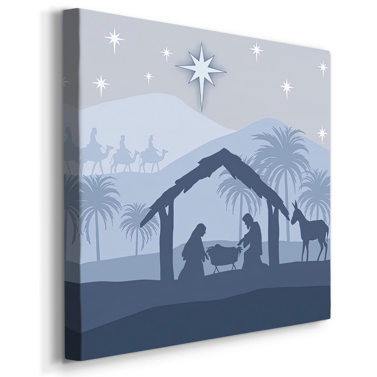 Blue Nativity II- Gallery Wrapped Canvas