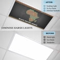 thumbnail image 4 of 2 Pack Black History Month Fluorescent Light Covers for Ceiling Lights Retro Abastract Texture Magnetic Ceiling Light Covers Overhead Light Filters for Office Classroom Home, 4 of 9