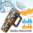 thumbnail image 5 of Halloween Icons Collage Pattern Tumbler with Handle and Lid,40oz Double Wall Vacuum Insulated Tumbler,Cups Gift for Women and Men, 5 of 7
