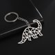 thumbnail image 5 of Llavero hueco con colgante de dinosaurio, elefante y jirafa para niños, llavero sencillo de acero inoxidable de color plateado, regalo de joyería, 5 of 5