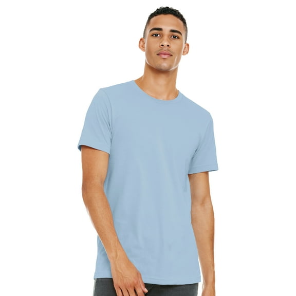 BELLA+CANVAS Adult Unisex Short Sleeve Crew T-Shirt for Crafting, Baby Blue, Large