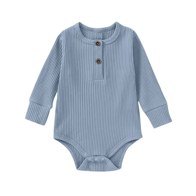 Baby Wear,Casual Comfortable Solid Color Long Sleeved Crawling