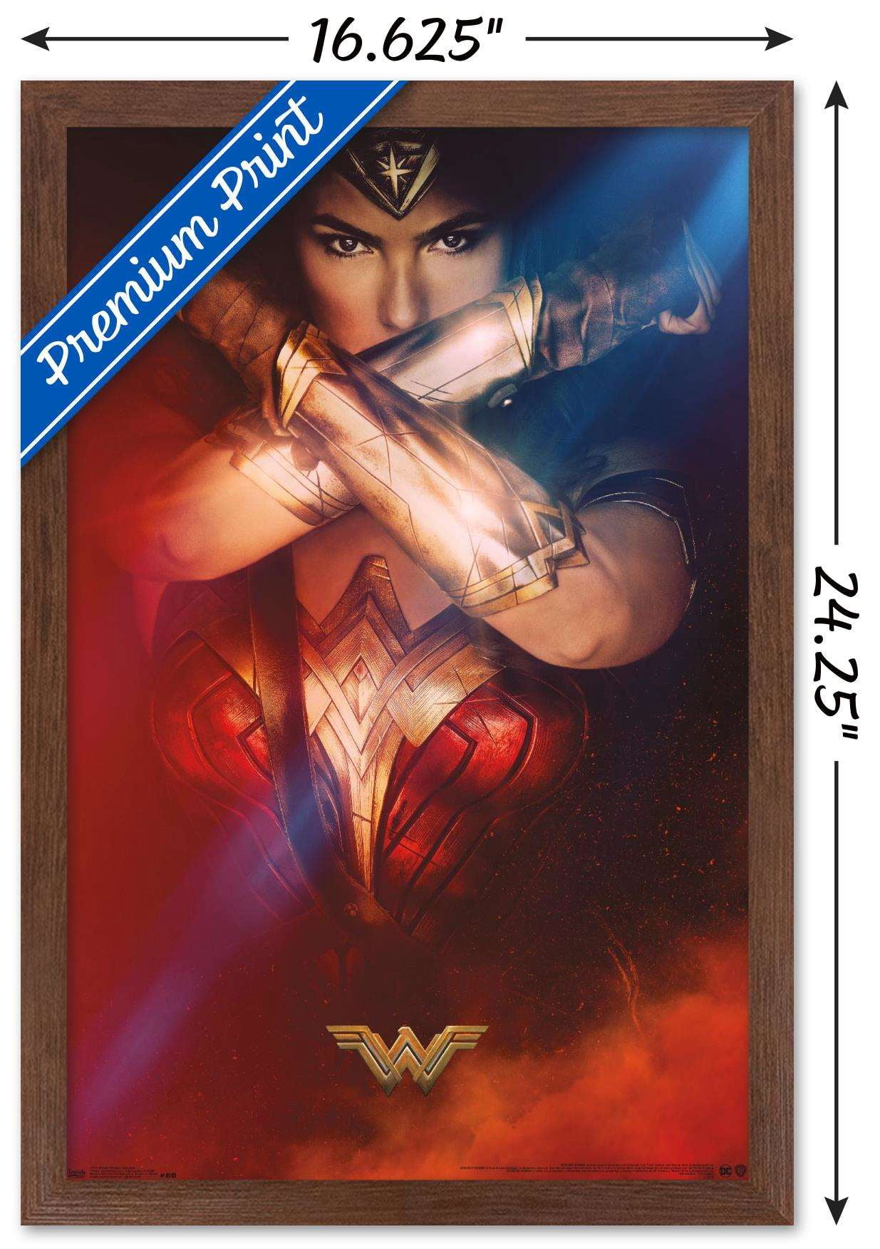 DC Comics Movie - Wonder Woman - Bracelets One Sheet Wall Poster, 14.725" x 22.375", Framed