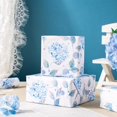 thumbnail image 5 of Blue Hydrangea Wrapping Paper Roll, Hydrangea Flowers Party Gift Wrap for Wedding, Bridal Shower, Baby Shower, Anniversary, Mother's Day, Birthday, DIY Bouquet, Mini Roll, 17 inches x 16.4Feet, 5 of 17
