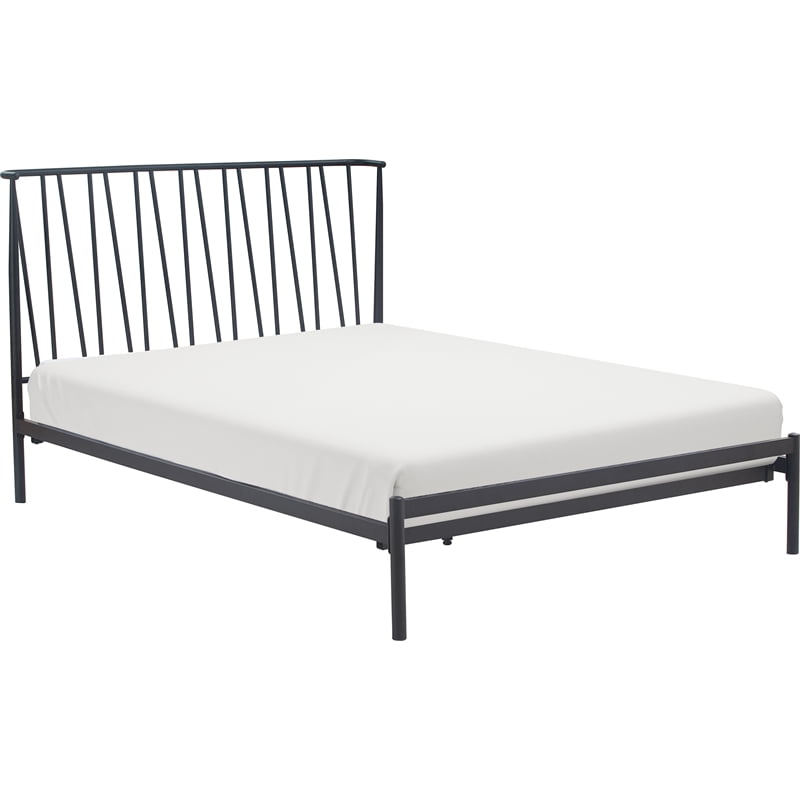 Photo 1 of Adore Decor Stella Metal King Bed - Black, MISSING PIECES, FOOT AND HEADRAIL ONLY