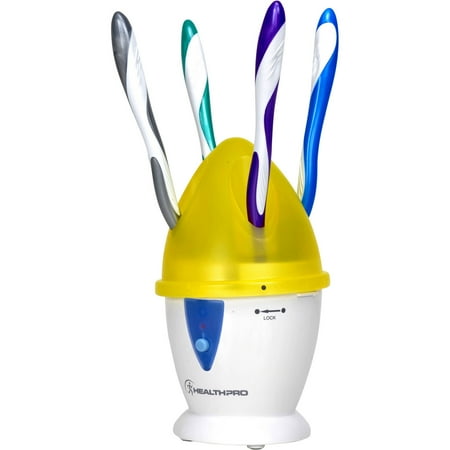 Wellness Oral Care Countertop Ultra-Violet Toothbrush Sanitizer, WEFC5Y, Yellow
