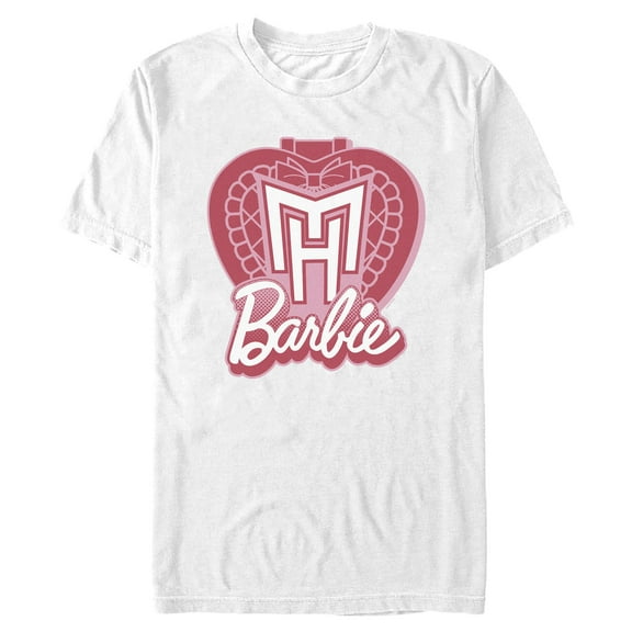 Mens Mattel Barbie and Monster High Heart Symbol T Shirt
