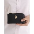 thumbnail image 2 of U.S. Polo Assn. Women's Zip Coin Wallet, Black, 2 of 4
