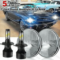 New Pair Fit 1965 -1973 Ford Mustang 7 Inch Round Led Headlights Hi/Lo Beam A 