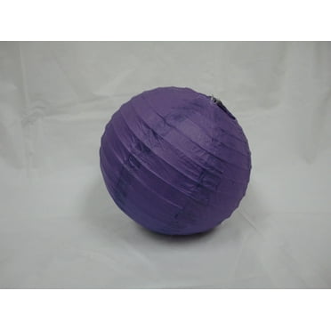 8" PURPLE CHINESE PAPER LANTERNS 10 COUNTS