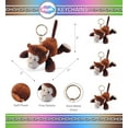 Puzzled Monkey Plush Keychain Stuffed Animal Toy 4 inches