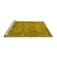 thumbnail image 2 of Ahgly Company Machine Washable Indoor Rectangle Oriental Yellow Industrial Area Rugs, 4' x 6', 2 of 4