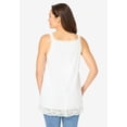 thumbnail image 2 of Woman Within Plus Size Lace-Trim V-Neck Tank, 2 of 6
