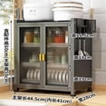 thumbnail image 2 of golytefs 3-Tier Kitchen Countertop Cabinet Dustproof Kitchen Storage Cabinet Dish Cabinet, 2 of 9