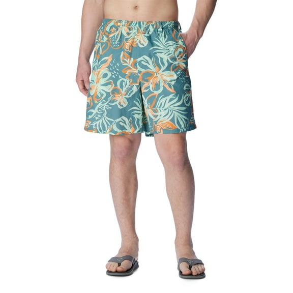 Columbia Men's Super Backcast Water Short, Tranquil Teal Wildwaters Print, Small