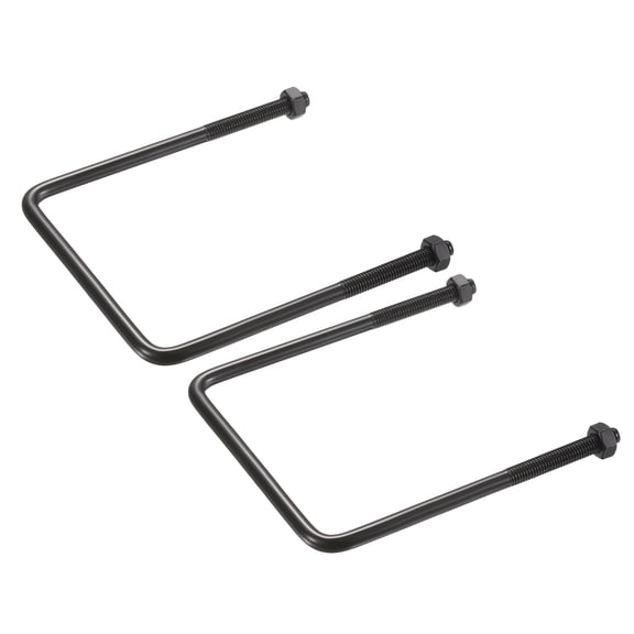 2 Sets M8 Square U-Bolts, 100mm Width 140mm Length 304 Stainless Steel with Nuts