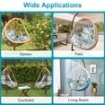 thumbnail image 5 of Imountek Egg Chair Cushion with Headrest Soft Hollow Cotton Hanging Basket Swing Chair Pad Removable Washable Cover for Backyard Deck, 5 of 10
