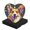 AX0152, variant on Funny Christmas Ornament,Skull With The American Flag In The Background,Xmas Heart-Shaped Ceramic Pendant