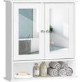 thumbnail image 1 of ZYPPPA Bathroom Medicine Cabinet, Hanging Storage Cabinet with Double Mirror Doors, Perfect for Bathroom, Living Room, Corridor, Cloakroom, 22 x 5 x 23 inches (White), 1 of 5