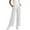 White, variant on BUIGTTKLOP Pants for Women 2026 High Waist Pull on Pleated Ladies Stretch Wide-Leg Pants with Pockets