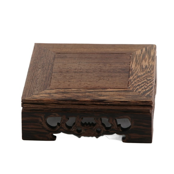 ZPSHYD Base d'ornement de Bouddha Base d'ornement en Bois pour Statue de Bouddha, Stand de Pot de Fleurs carré pour Vase à Poissons, 180 mm,