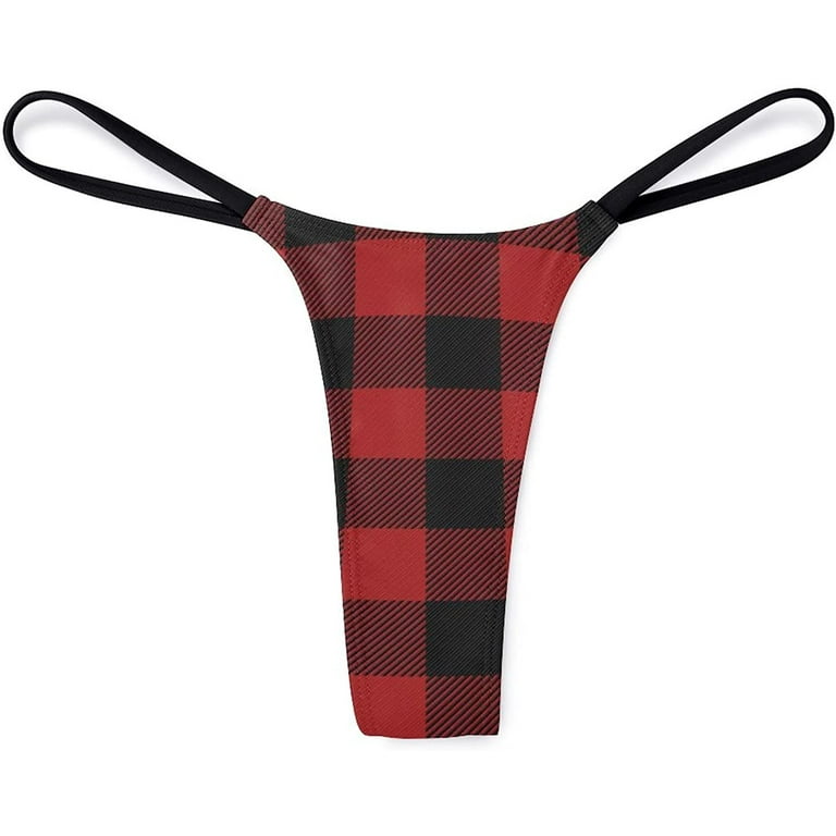 Cute Buffalo Plaid Check Underpants Briefs - Soft Seamless Underwear for  Women