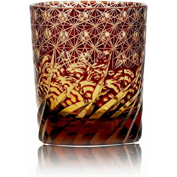 Hand Blown Drinking Glasses Whisky Cup Wine Glasses Cut to Clear Scotch Glassware Crystal Rock Glass Tumbler