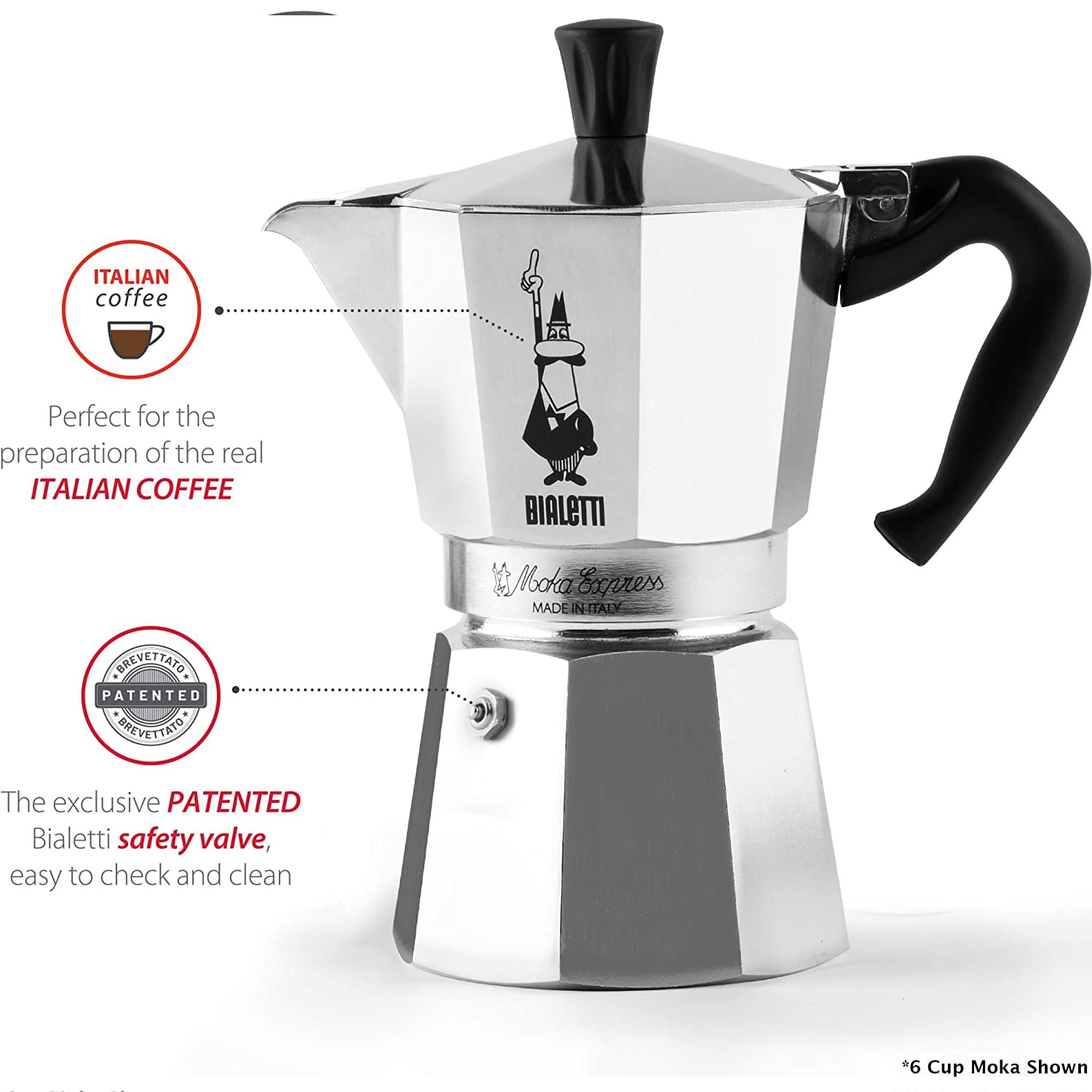 Bialetti Aluminum 9 Cup Stovetop Steamer Espresso Coffee Maker