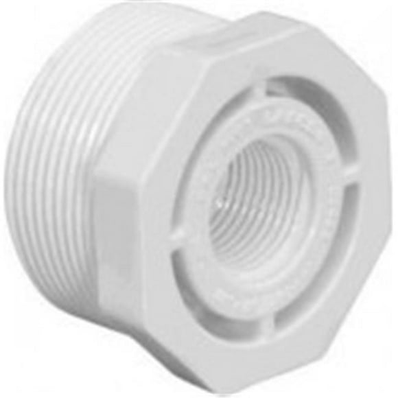 Lasco Fittings PV439212 1.5 in. Male Pipe Thread x 1.25 in. Female Pipe Thread PVC Reducer