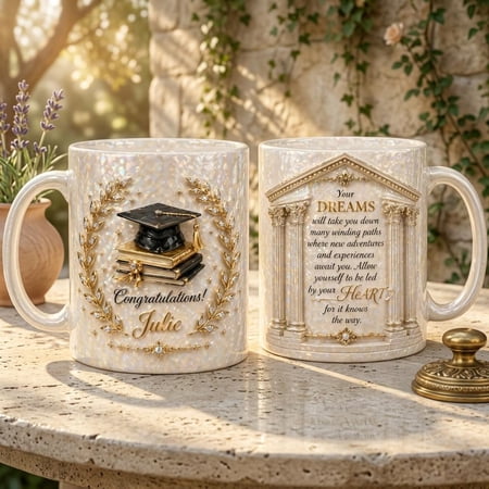 Custom Photo Graduation Mug Class of 2026, Personalized 3D Coffee Mug, Gift for Daughter from Parents, Graduation Gift for Her