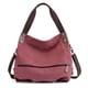 thumbnail image 1 of Bolsos tipo hobo, bolsos cruzados de lona para mujer, bolsos tipo tote casuales de color sólido, 1 of 6