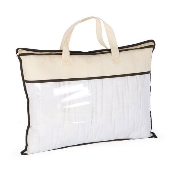 Fiocias Pillow Storage Bag Packing Organizer Breathable with Handles Non Woven Versatile Bag