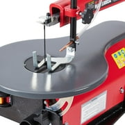 M optimized 16-Inch Variable Speed Scroll Saw with Extra-Large Adjustable Tilting Work Table, Easy-Access Blade Changes, Red
