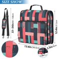 thumbnail image 2 of FORMRS Zipper Binder with Shoulder Strap 2-inch Ring 500 Sheet Capacity File Bag, Pink Geometric, 2 of 5
