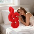 thumbnail image 4 of TAROFISH Musical Note Throw Pillow 19.69 Inch Soft Plush Cushion for Music Lovers Home Decor Bed Sofa Living Room,Red,1PC, 4 of 5