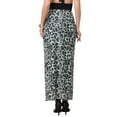 thumbnail image 3 of Leopard Skirts for Women Maxi Mesh Elastic High Waisted Bodycon Y2k Slim Fit Trendy Long Skirt M Black Leopard, 3 of 6