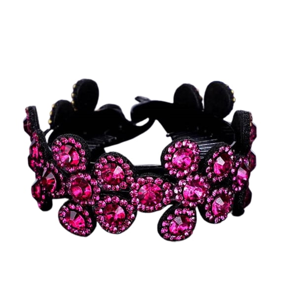 Pnellth Dense Tooth Simple Meatball Head Hairpin Flower Shape Hair Claw Hair Styling Tool