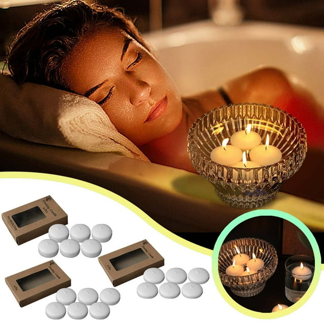 Floating Candles For Weddings And Parties Water Soy Wax Tea Lights Clean Decorative Centerpiece Candles For Elegant And Safe Durable Burn