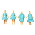 thumbnail image 3 of Juego de ropa para muñecas 4x, estante de exhibición para vestidos de muñecas, vestidor DIY realista, cómoda cabeza de muñeca, juguete para regalo Com azul claro, 3 of 8