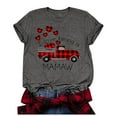 thumbnail image 2 of Blouse d'Été Grande Taille à Manches Courtes pour Femmes Grande Taille Manches Courtes Imprimé 3D Amour Col Rond Hauts Tee T-Shirt Blouse Col en V T-Shirt Femmes en Liquidation, 2 of 7