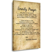 Serenity Prayer Wall Art Vintage Poster Framed Canvas Quotes Wall Decor For Bedroom Modern Painting Home Decor Pictures Christian Prints Inspirational Posters Decorations Framed (12x18 inch)