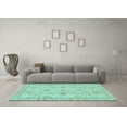 thumbnail image 3 of Ahgly Company Indoor Square Abstract Light Blue Modern Area Rugs, 8' Square, 3 of 4