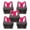 Hot Pink, variant on yillto 5 Pack Women's Seamless Racerback Sports Bra Wireless Support Yoga Gym Workout Athletic Bras