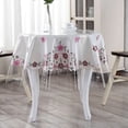 thumbnail image 3 of Xiao Hua Clear Vinyl Tablecloth Protector Waterproof/Oil-Proof Plastic Round Transparent Sheet Table Cover 31 Inch Round, 3 of 5