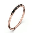 thumbnail image 2 of 0.26ct Black Diamond Moissanite 10K Rose GoldMorse Code Rings, 2 of 4