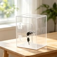 Transparent Acrylic Piggy Bank with Lock and Key, Large Capacity Clear ...