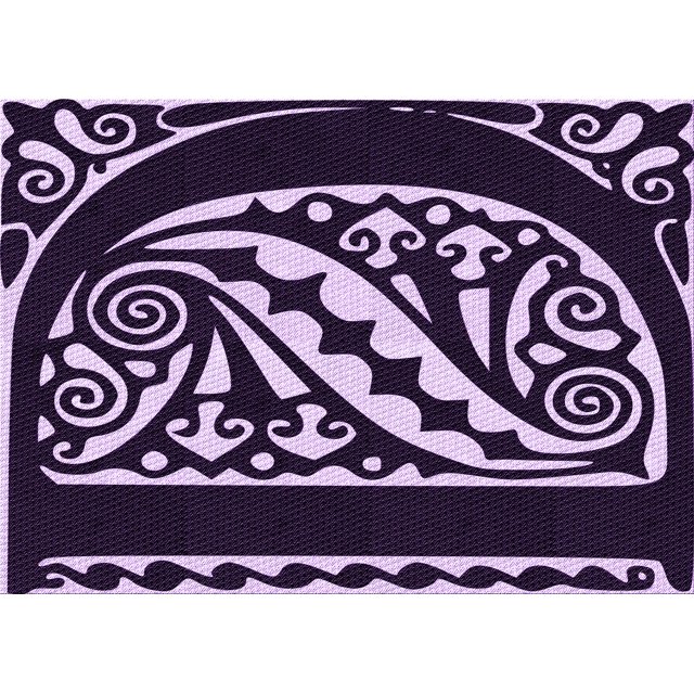 Ahgly Tapis Rectangulaire Lavable en Machine Intérieur Transitionnel Violet Profond, 5 Pieds x 8 Pieds