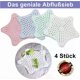 thumbnail image 1 of Duschstern Abflusssieb Silikon, 4er Set, 15,2x15,2 cm, Universal Bad & Kche, mit Saugnpfen, wei, blau, grn, rosa, 1 of 4