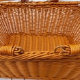 thumbnail image 4 of Wicker Basket Gift Baskets Empty Square Woven Picnic Basket Easter Candy Basket, 4 of 5